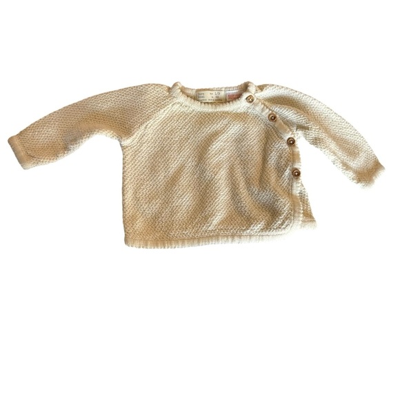 Zara baby 0-3 knit cream sweater - Picture 1 of 3